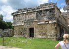 &#34;La Iglesia&#34; (The Church), one of the oldest buildings at Chichen Itza, is covered in masks of the rain god Chac. : Cancun Sept 2012